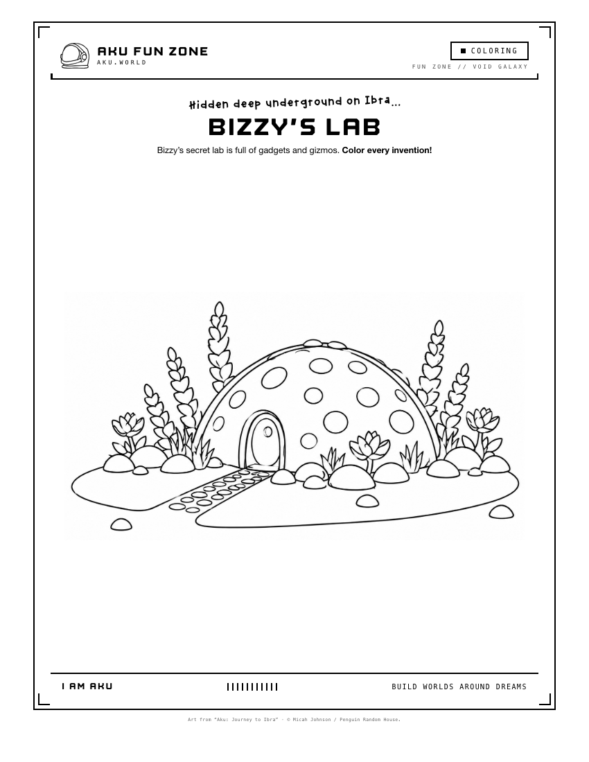 Bizzy's Lab, coloring page printable sheet