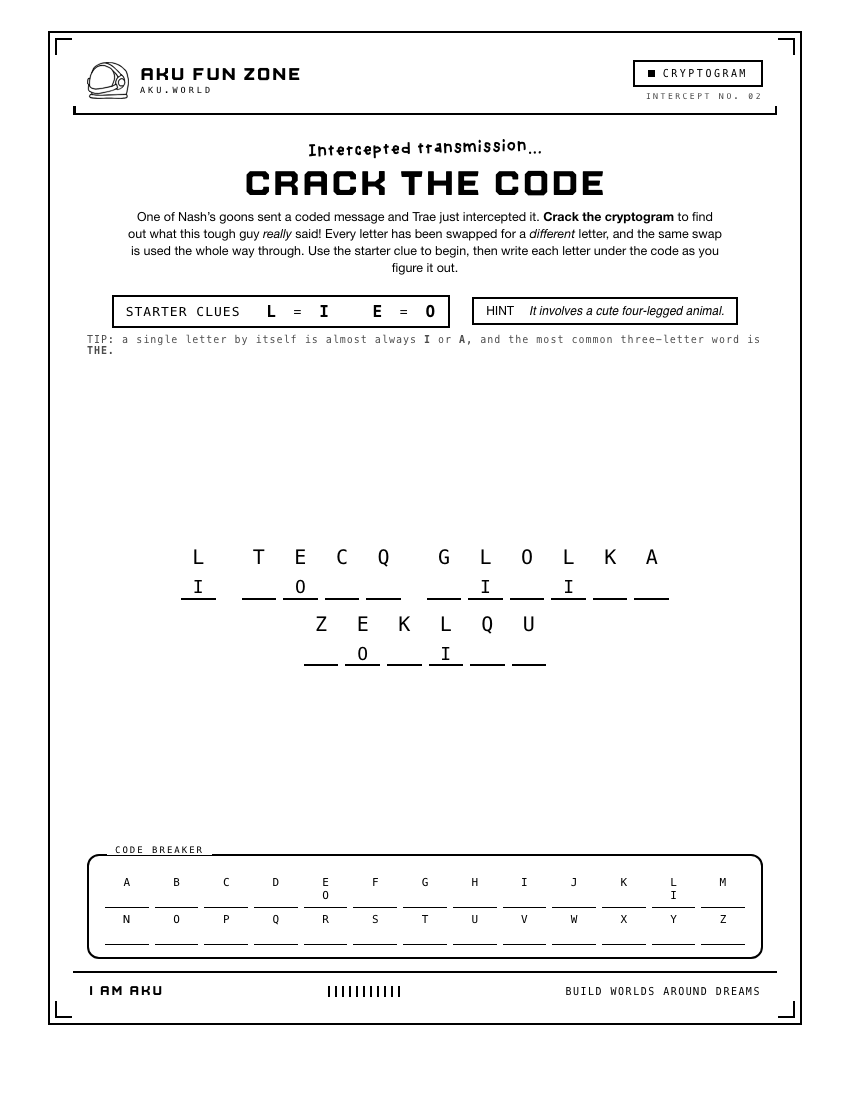 Decoder number 02 printable activity sheet