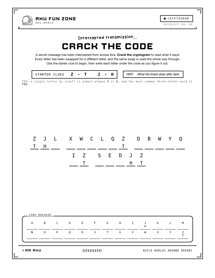 Decoder number 08 printable activity sheet