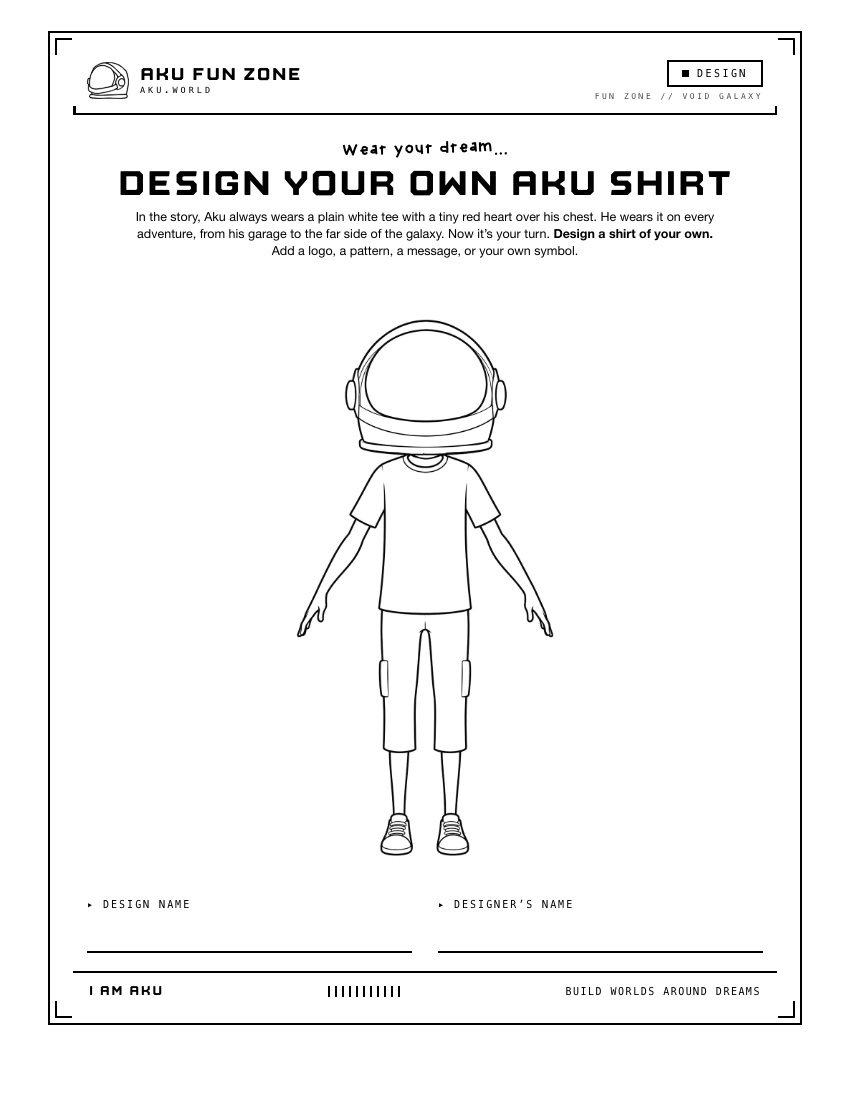 Design Your Shirt, design-your-own printable sheet