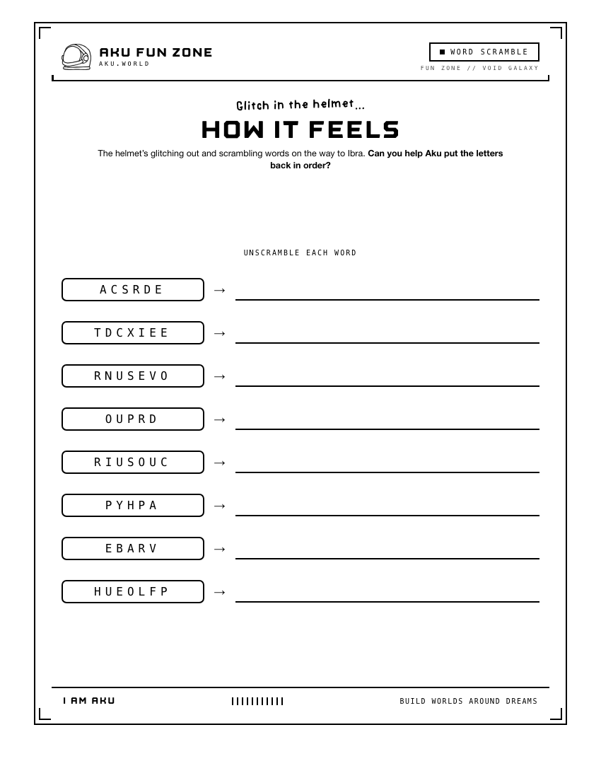 Scramble number 10 printable activity sheet
